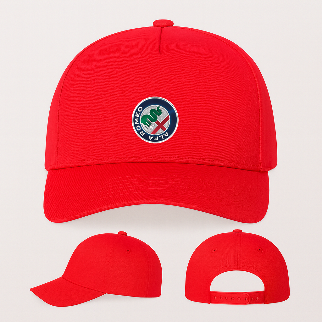 Alfa Romeo Car Five Panel Twill Snapback Cap